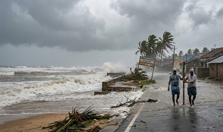 Deep Depression Crosses Coast Near Kalingapatnam, Heavy Rain Batters Southern Odisha